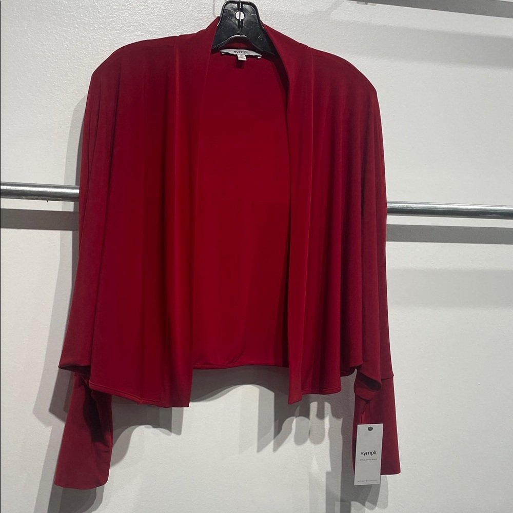 Sympli Vibrant Red Women's “Hey Honey” Cardigan
